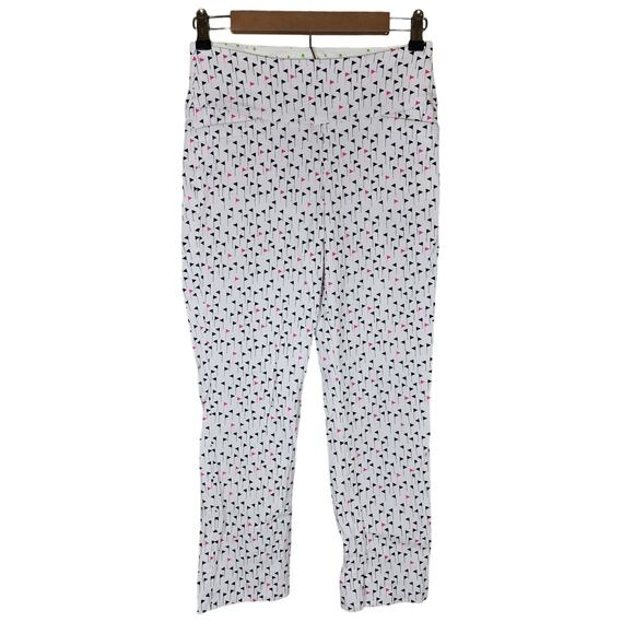 SWING CONTROL White Golf Flags Core Ankle Active Pants SZ 6 - Picture 1 of 10